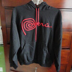 Marca Peru Men´s Hoodie - Hooded Sweatshirt - PeruCoUSA - Black/Red - Size L.